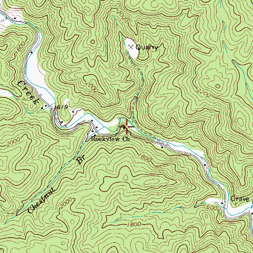 Topographic Map of Rockview Church, NC