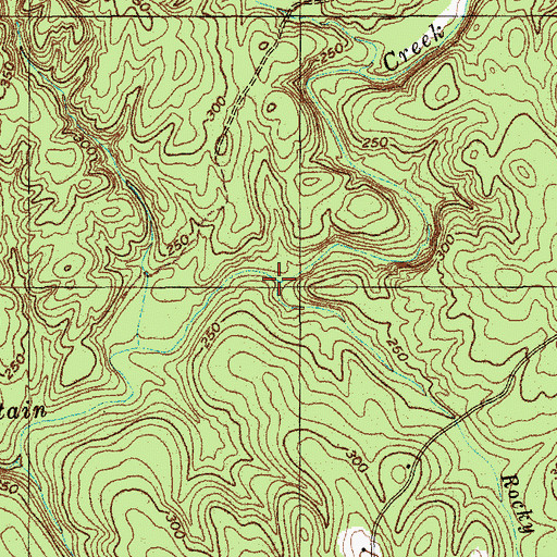 Topographic Map of Rocky Branch, NC