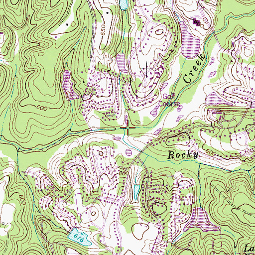Topographic Map of Rocky Branch, NC