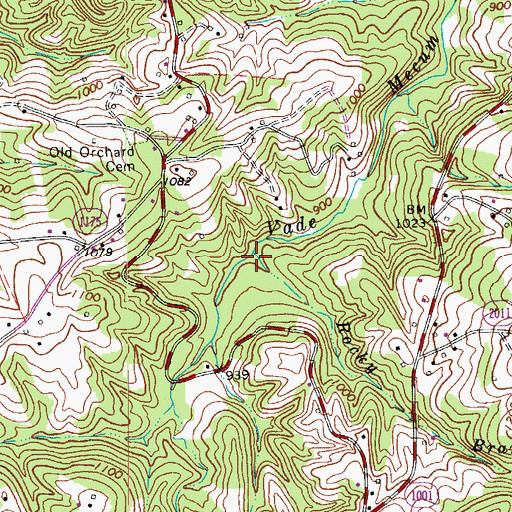 Topographic Map of Rocky Branch, NC