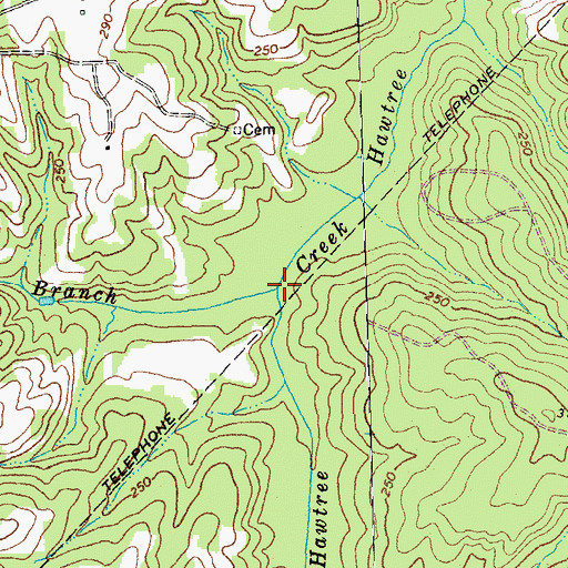 Topographic Map of Rocky Branch, NC