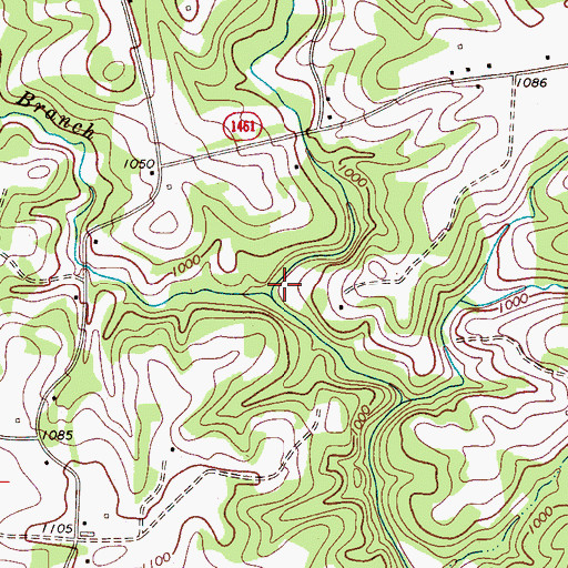 Topographic Map of Rocky Face Branch, NC