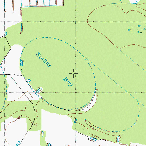 Topographic Map of Rollins Bay, NC