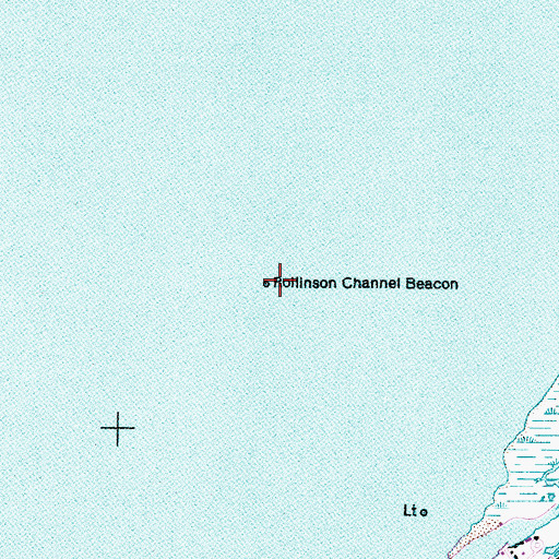 Topographic Map of Rollinson Channel Beacon, NC