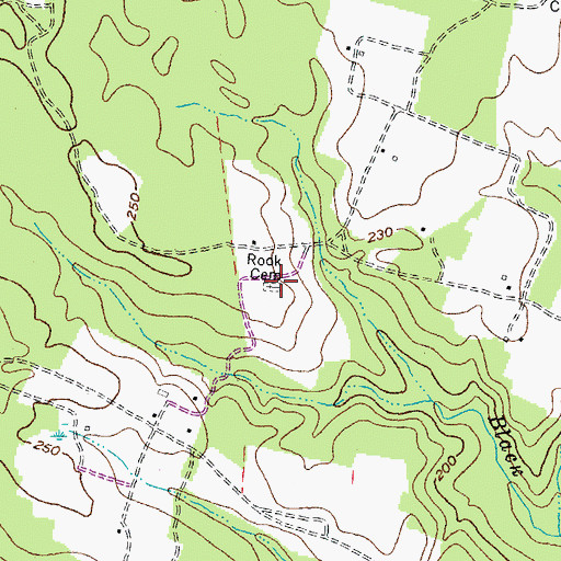 Topographic Map of Rook Cemetery, NC