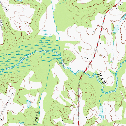 Topographic Map of Rose Creek, NC