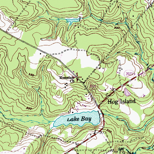 Topographic Map of Rosendale Church, NC