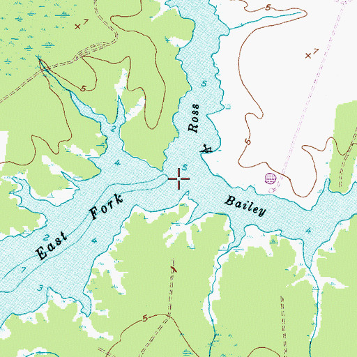 Topographic Map of Ross Creek, NC