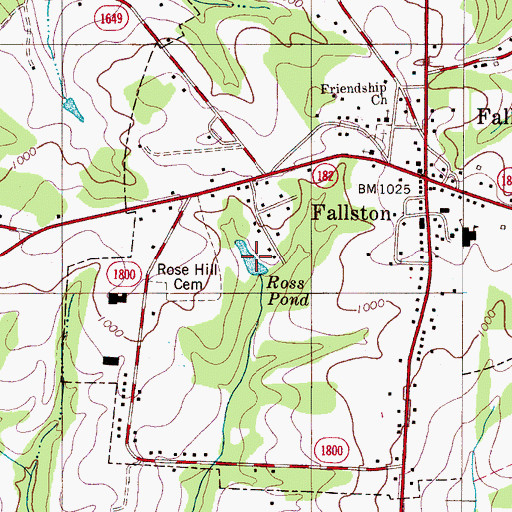 Topographic Map of Ross Pond, NC