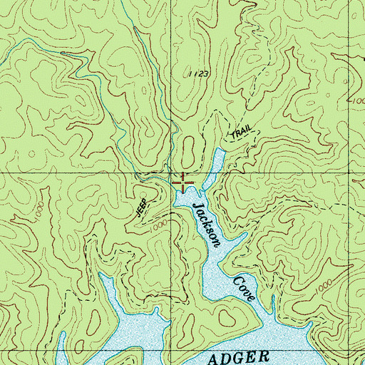 Topographic Map of Rotten Creek, NC