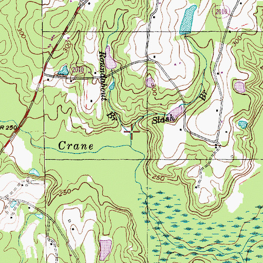 Topographic Map of Roundabout Branch, NC