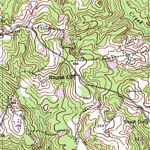 Topographic Map of Rourks Church, NC