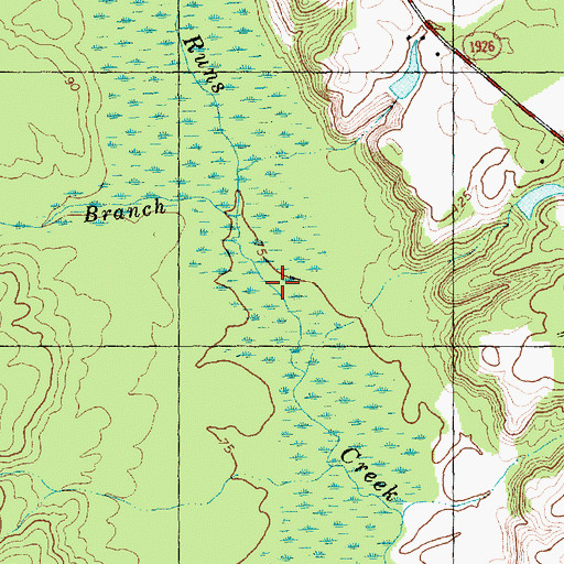 Topographic Map of Rowan Branch, NC
