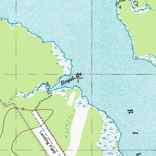 Topographic Map of Royal Creek, NC
