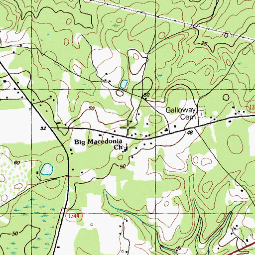 Topographic Map of Royal Oak School, NC