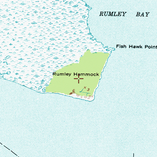 Topographic Map of Rumley Hammock, NC