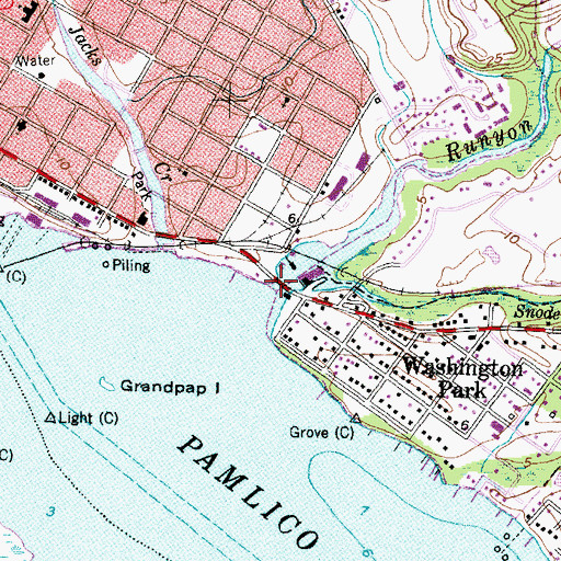 Topographic Map of Runyon Creek, NC