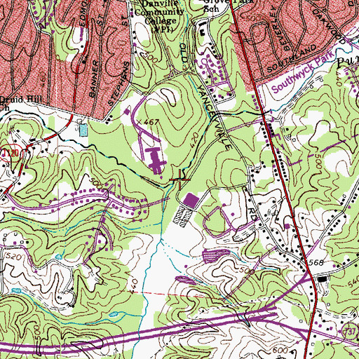 Topographic Map of Rutledge Creek, NC