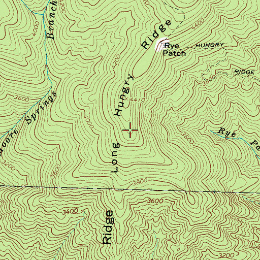 Topographic Map of Rye Patch, NC
