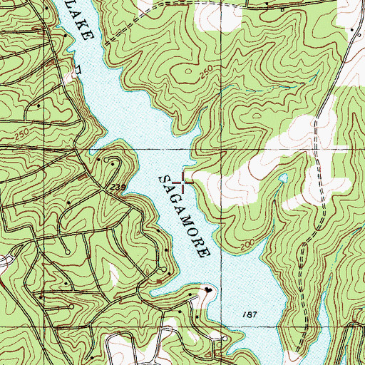 Topographic Map of Lake Sagamore, NC