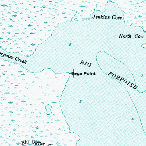 Topographic Map of Sage Point, NC