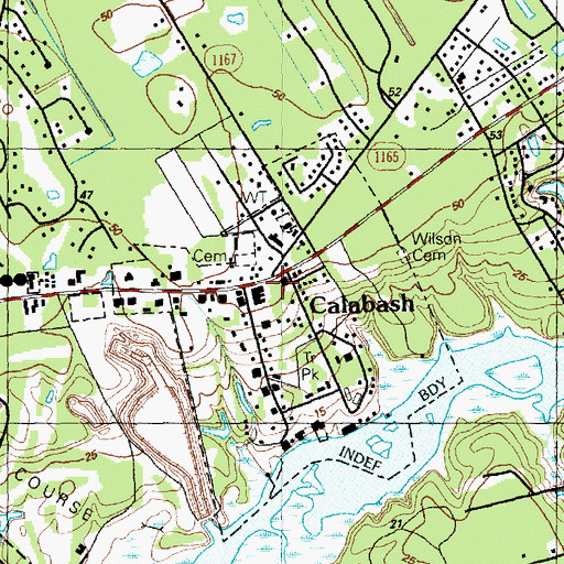 Topographic Map of Saint Andrew Church, NC