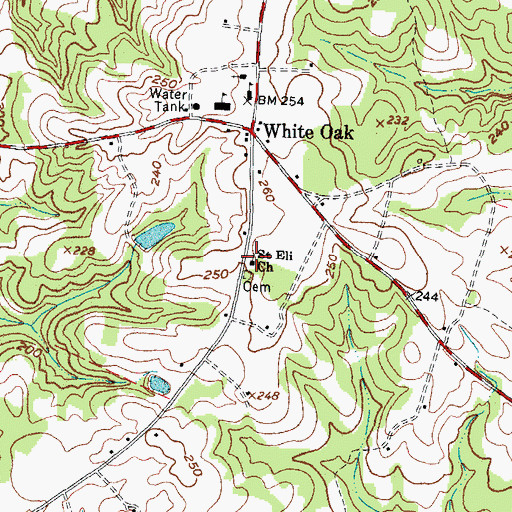 Topographic Map of Saint Eli Church, NC
