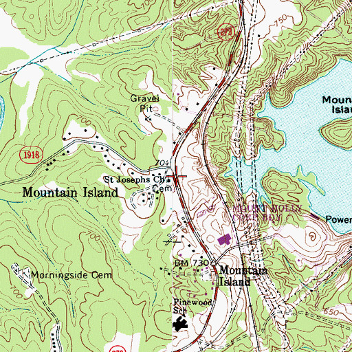 Topographic Map of Saint Josephs Church, NC