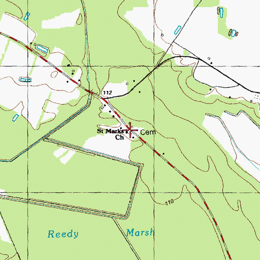 Topographic Map of Saint Marks Church, NC