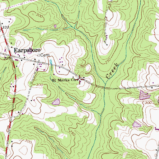 Topographic Map of Saint Marks Church, NC