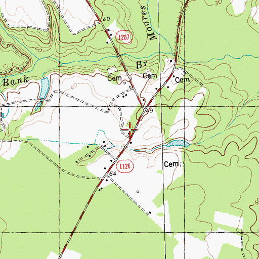 Topographic Map of Saint Marys Church, NC