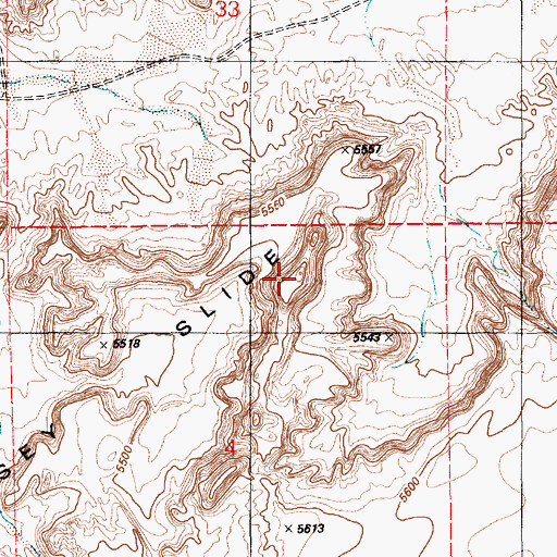 Topographic Map of Ramsey Slide, AZ