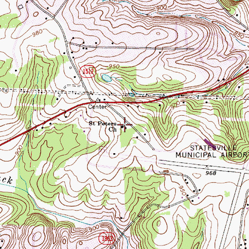 Topographic Map of Saint Peters Church, NC