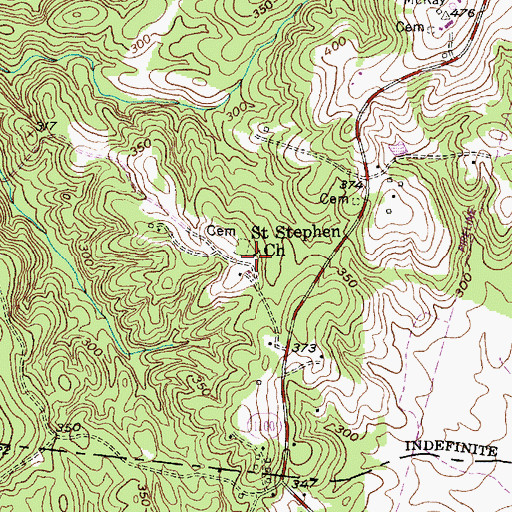 Topographic Map of Saint Stephen Church, NC