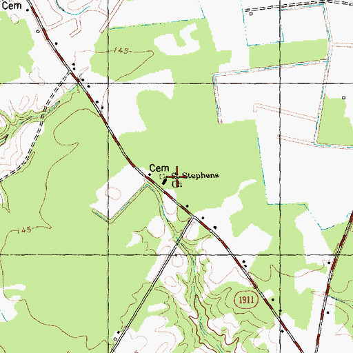 Topographic Map of Saint Stephens Church, NC