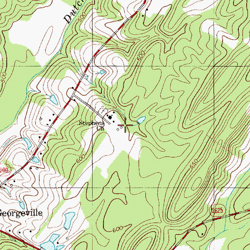 Topographic Map of Saint Stephens Church, NC