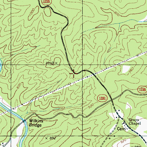 Topographic Map of Salem Church, NC