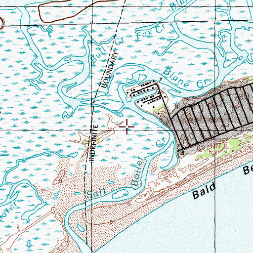 Topographic Map of Salt Boiler Creek, NC