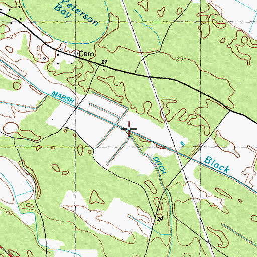 Topographic Map of Salt Marsh Ditch, NC