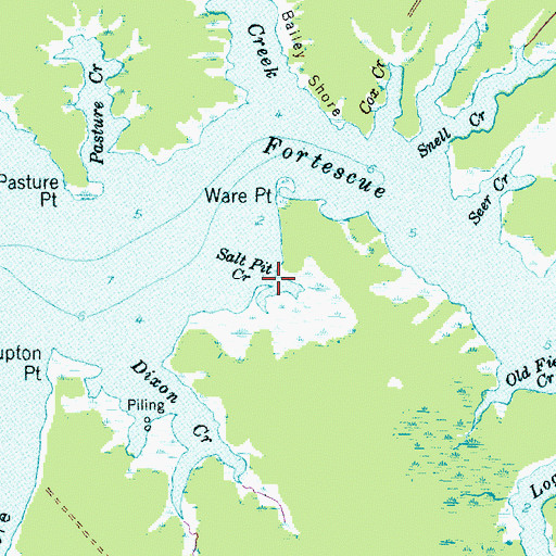 Topographic Map of Salt Pit Creek, NC