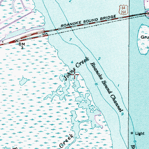 Topographic Map of Sand Beach Creek, NC