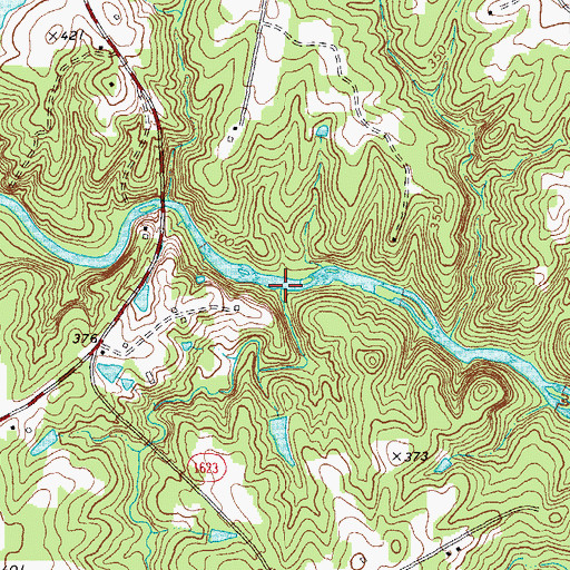 Topographic Map of Sand Creek, NC
