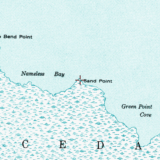 Topographic Map of Sand Point, NC