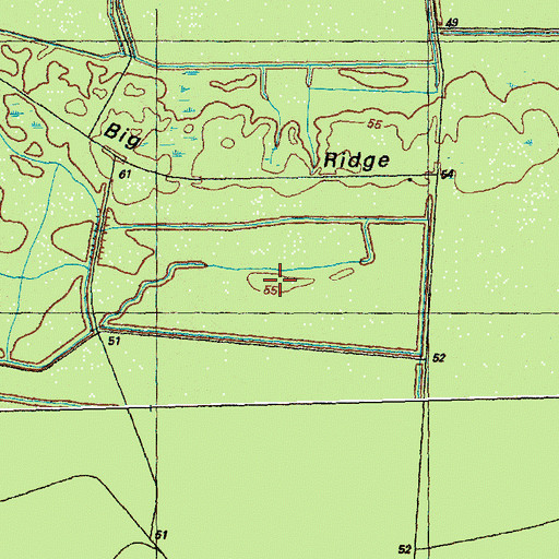 Topographic Map of Sand Ridge, NC