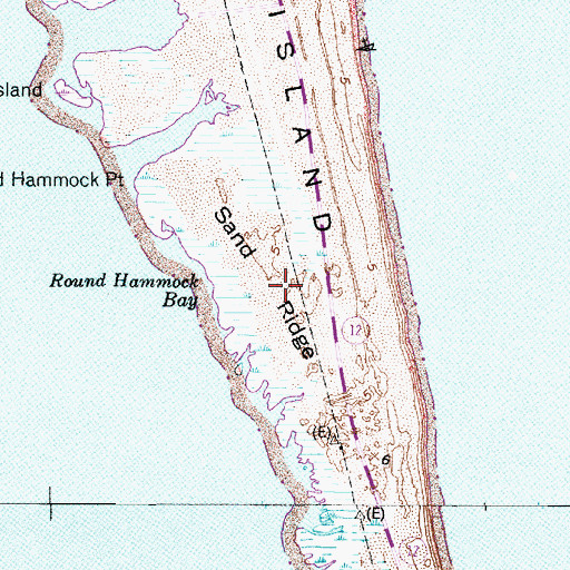 Topographic Map of Sand Ridge, NC