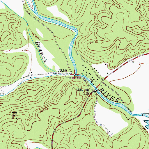 Topographic Map of Sandy Branch, NC