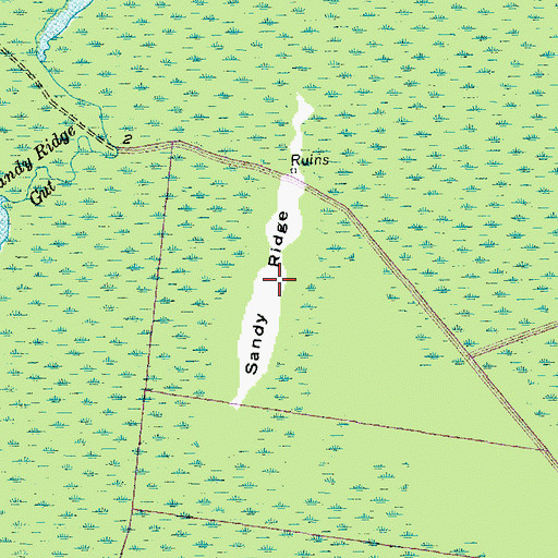 Topographic Map of Sandy Ridge, NC