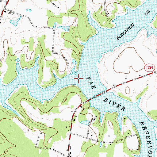 Topographic Map of Sapony Creek, NC