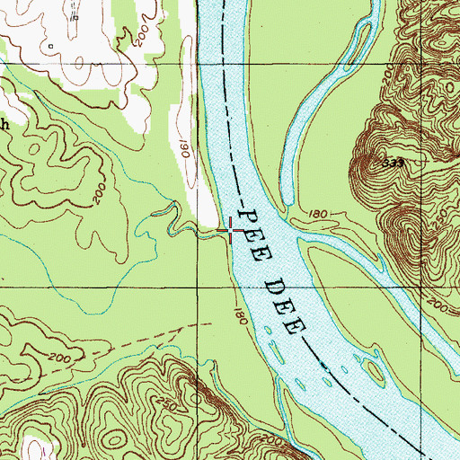 Topographic Map of Savannah Creek, NC
