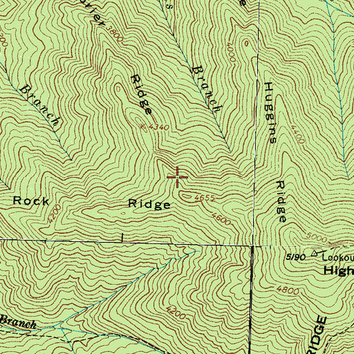 Topographic Map of Sawbrier Ridge, NC